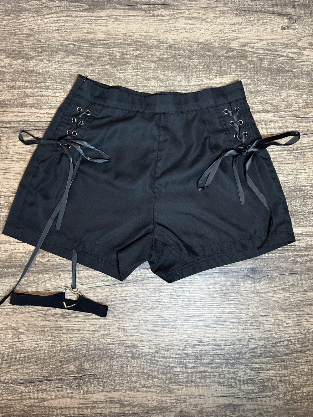 SHEIN Women’s Black Lace-Up Casual Shorts